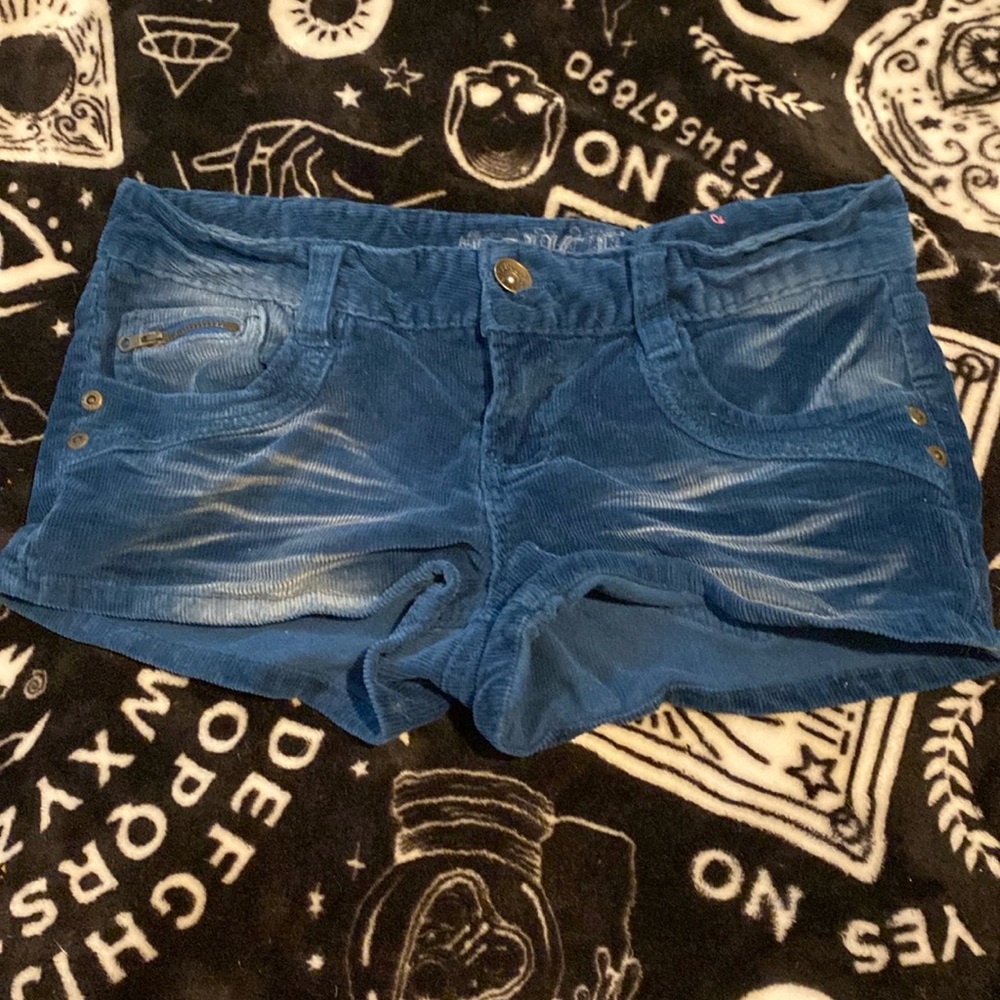 Blue Corduroy Shorts